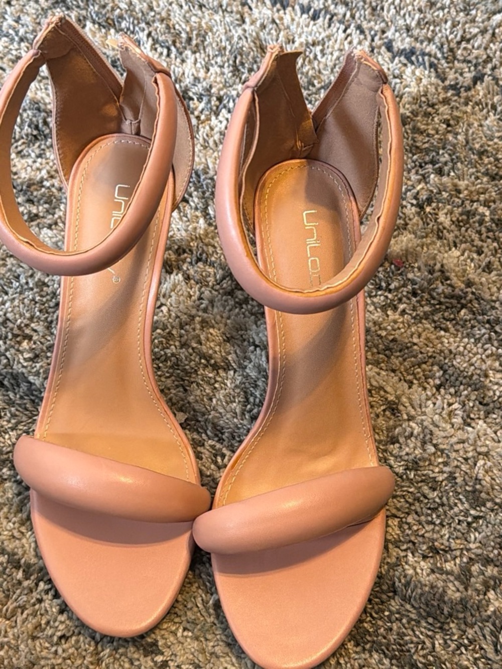 UNLISTED Pink Ankle-Strap Heels with Padded Front Strap